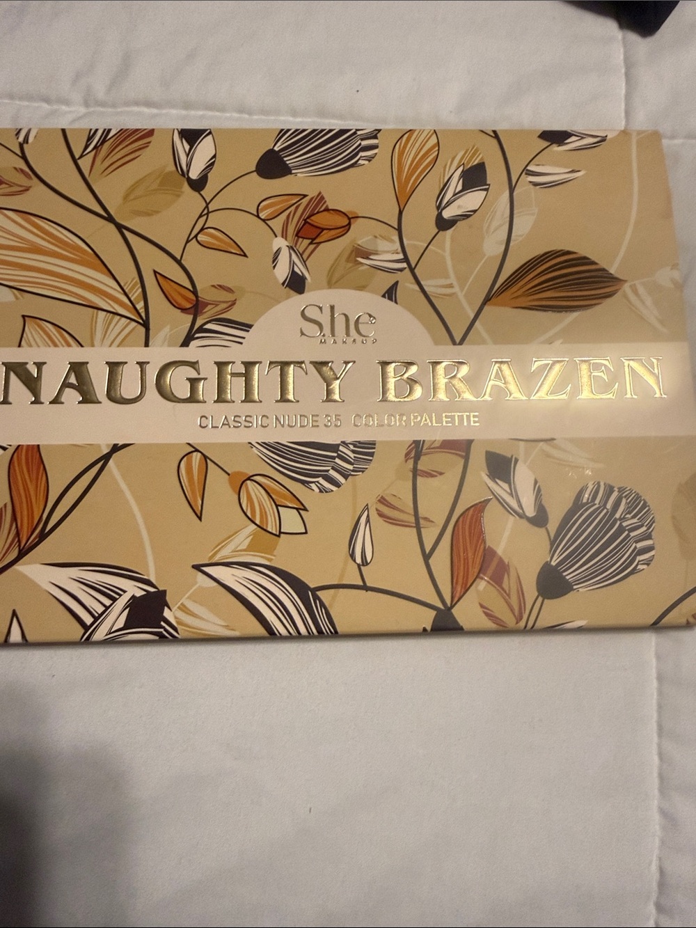 Naughty Brazen Classic Nude 35-Color Eyeshadow Palette - Beige Floral